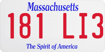 MA license plate 181LI3