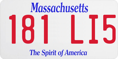 MA license plate 181LI5