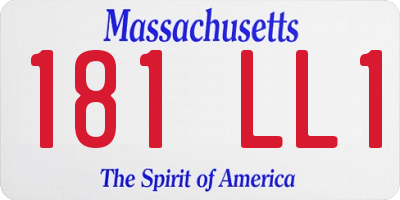 MA license plate 181LL1
