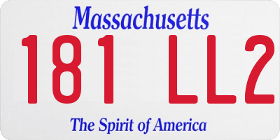 MA license plate 181LL2