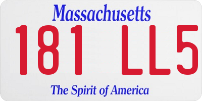 MA license plate 181LL5