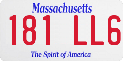 MA license plate 181LL6