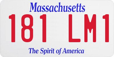 MA license plate 181LM1