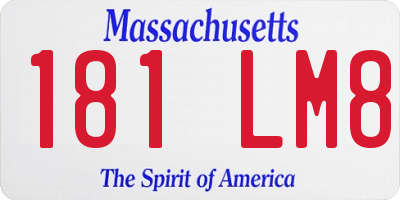 MA license plate 181LM8