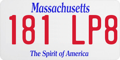 MA license plate 181LP8