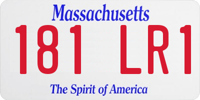 MA license plate 181LR1