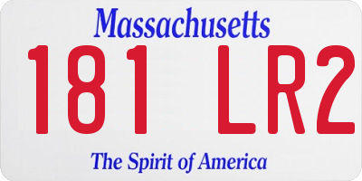 MA license plate 181LR2