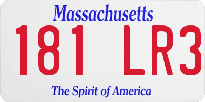 MA license plate 181LR3