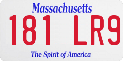 MA license plate 181LR9