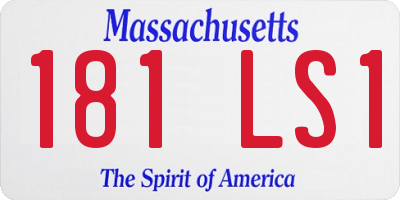MA license plate 181LS1