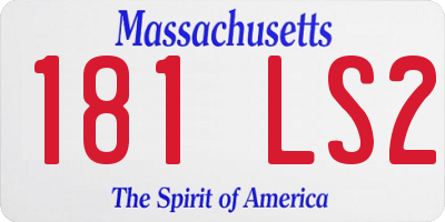 MA license plate 181LS2