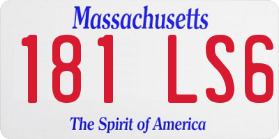 MA license plate 181LS6