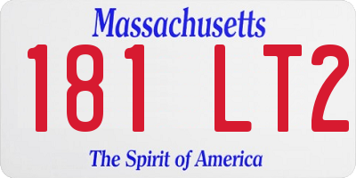 MA license plate 181LT2