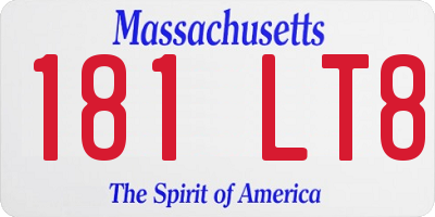 MA license plate 181LT8