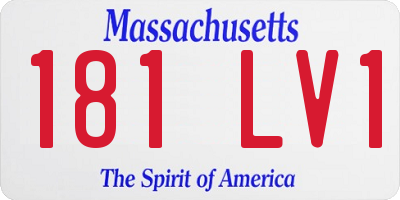 MA license plate 181LV1