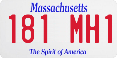 MA license plate 181MH1