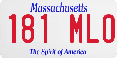 MA license plate 181ML0