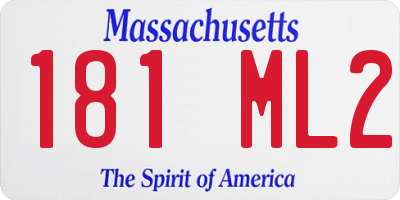 MA license plate 181ML2