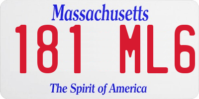MA license plate 181ML6
