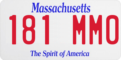 MA license plate 181MM0