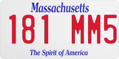 MA license plate 181MM5