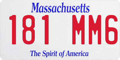 MA license plate 181MM6