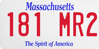 MA license plate 181MR2