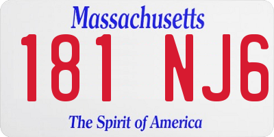 MA license plate 181NJ6