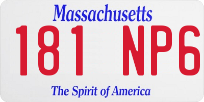 MA license plate 181NP6