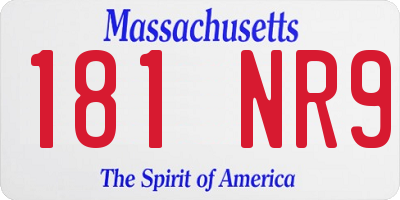 MA license plate 181NR9