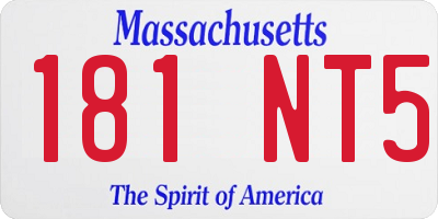 MA license plate 181NT5