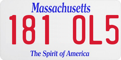 MA license plate 181OL5