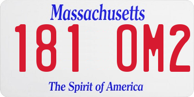 MA license plate 181OM2