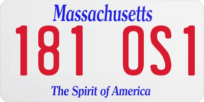 MA license plate 181OS1