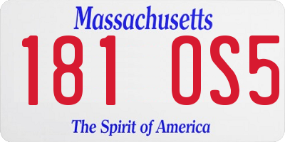 MA license plate 181OS5