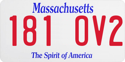 MA license plate 181OV2