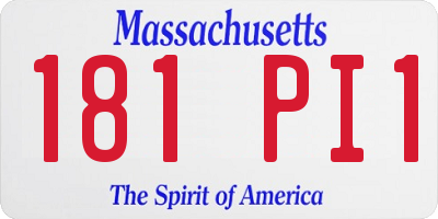 MA license plate 181PI1