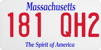 MA license plate 181QH2