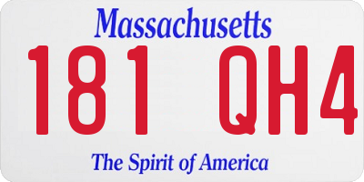 MA license plate 181QH4