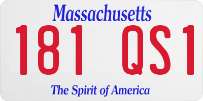 MA license plate 181QS1