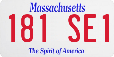MA license plate 181SE1