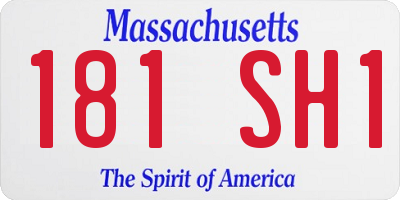 MA license plate 181SH1