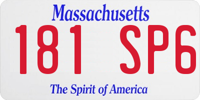 MA license plate 181SP6