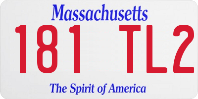 MA license plate 181TL2