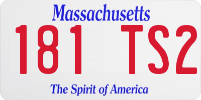 MA license plate 181TS2