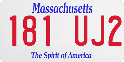 MA license plate 181UJ2