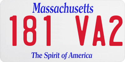 MA license plate 181VA2