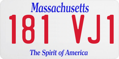 MA license plate 181VJ1