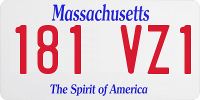 MA license plate 181VZ1