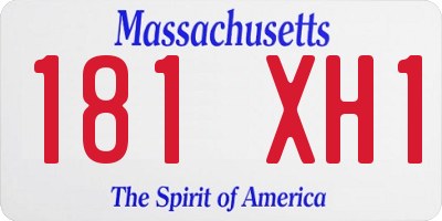 MA license plate 181XH1